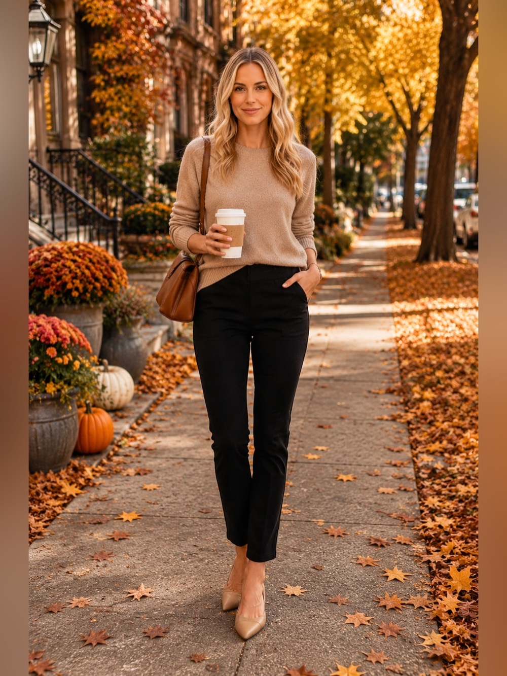 SPANX Black Ankle-Length Slim Straight Pants Size Medium Ponte Shaping